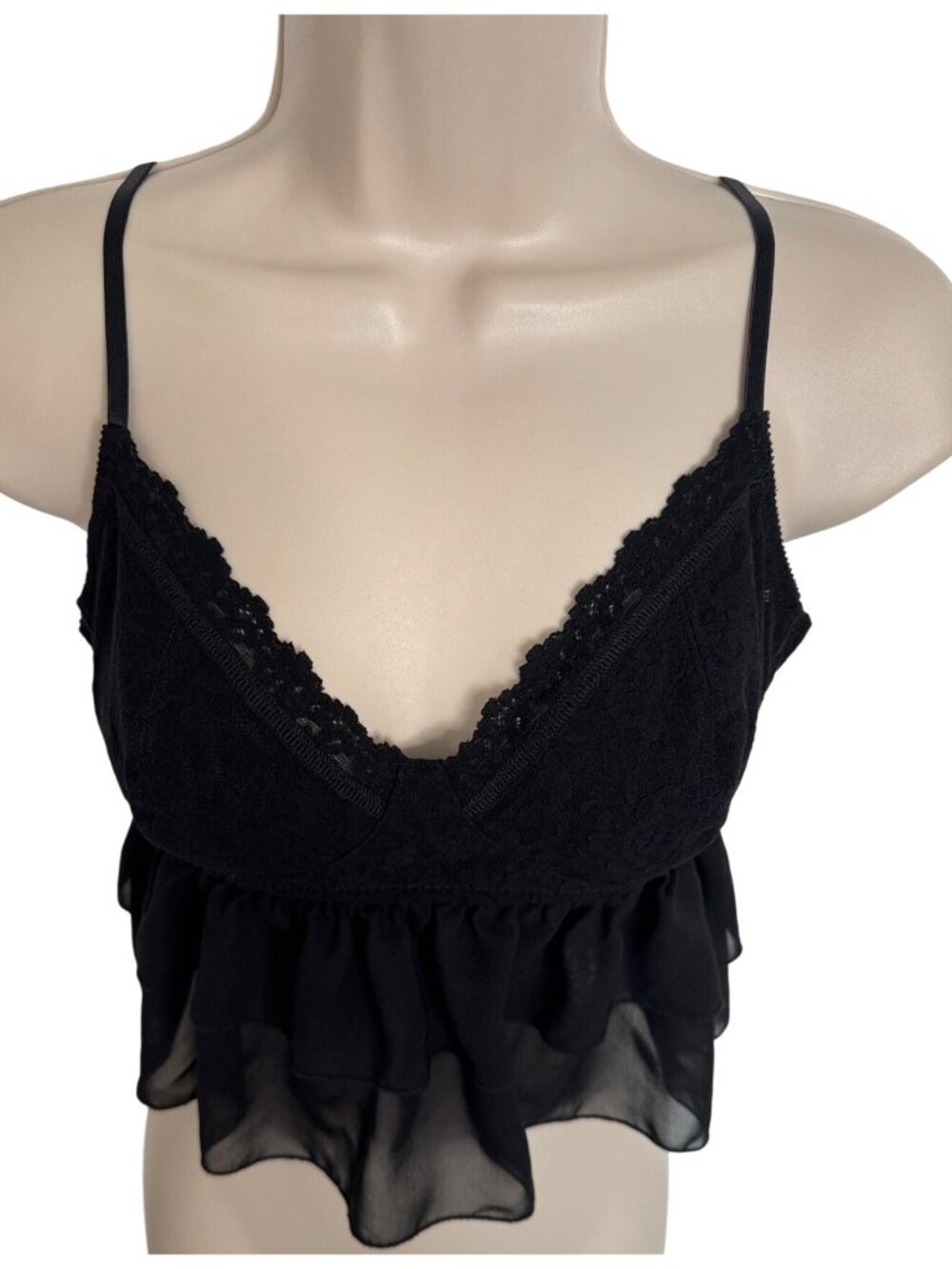 Hanky Panky Lindsi Lane Size Large Signature Lace Glam Cami NWT $89 Black Adjust - Picture 11 of 12
